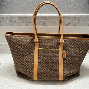 Coach Signature Jacquard  Weekender Tote
